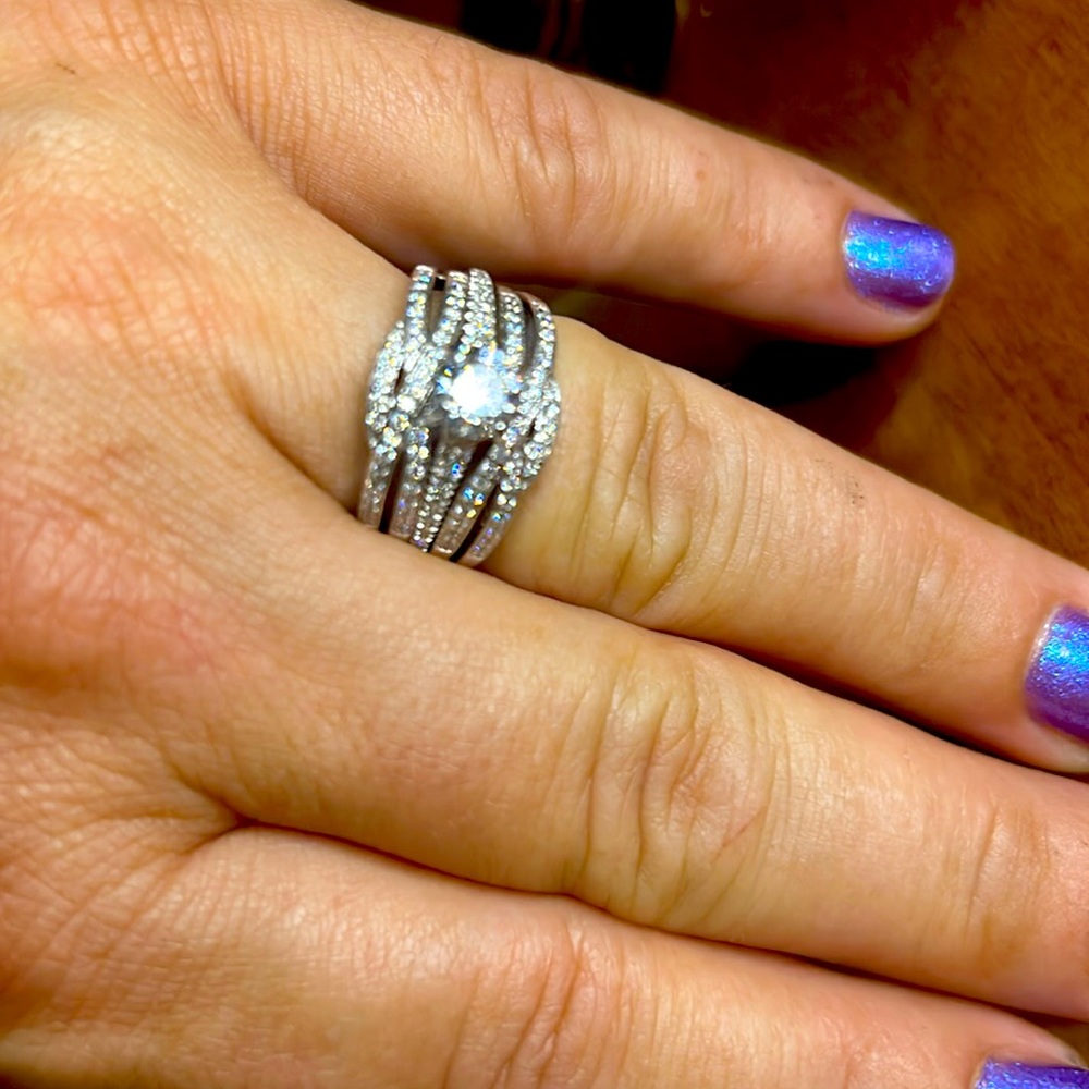 GIA Certified .93 Carat Diamond Wedding Ring & Band Set